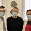 Saját fejlesztésű 3D-nyomtatott arcvédő pajzs használatban.