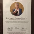 Dr. Jakab Gábor Vencel Oktatási Programvezető Főorvos Díszoklevele
