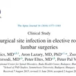 "Risk factors for surgical site infection in elective routine degenerative lumbar surgeries" című közlemény.