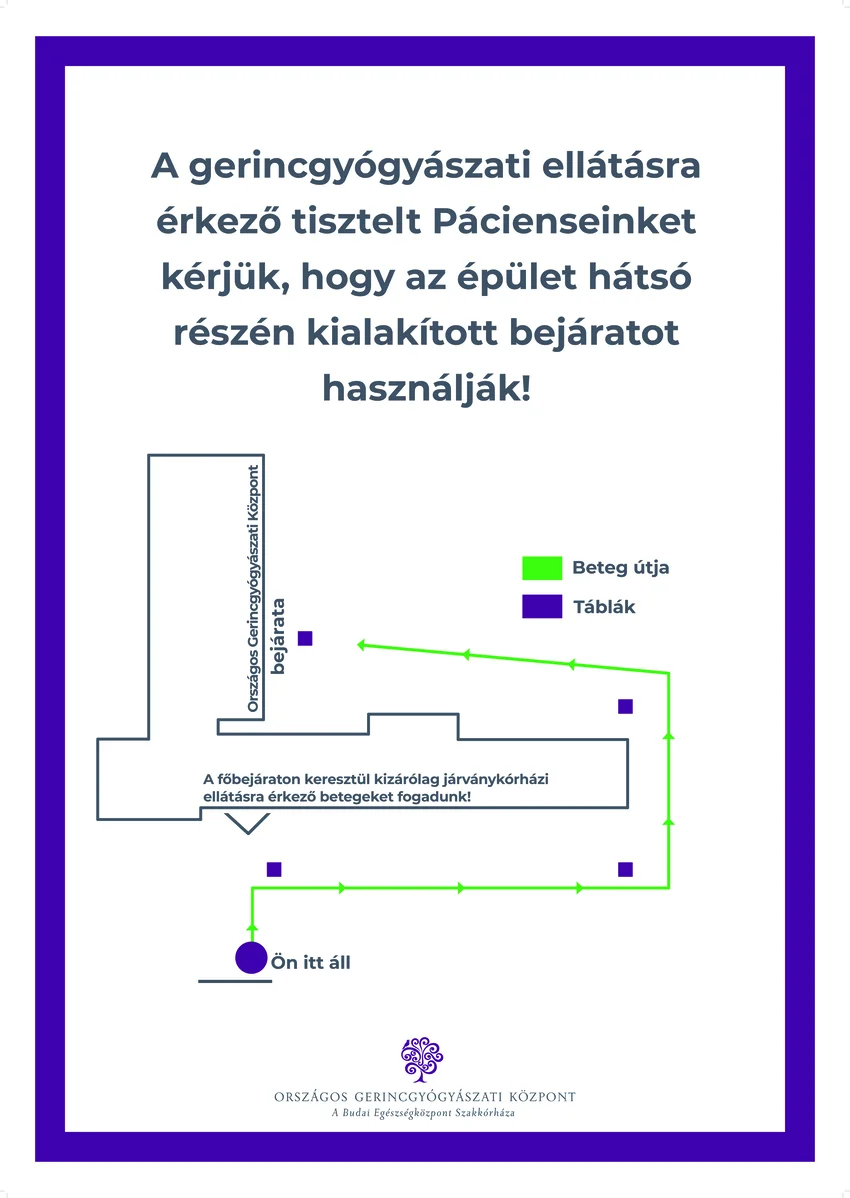 Az Országos Gerincgyógyászati Központ új bejárata.