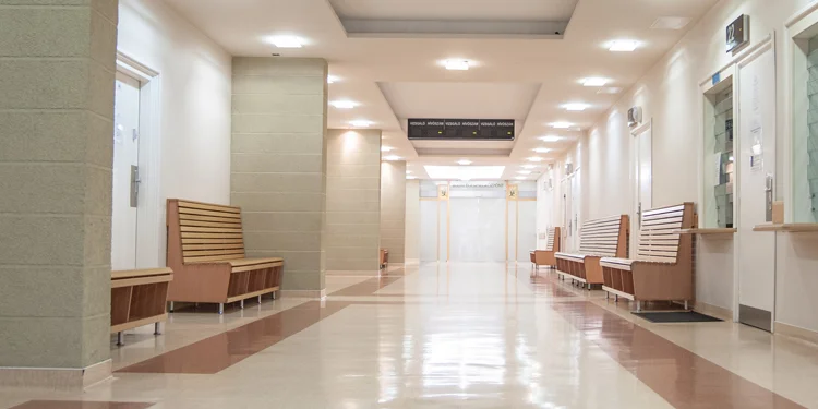 Corridor of the ambulance of the National Spinal Medicine Center.