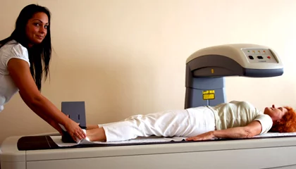 Bone density measuring with DEXA