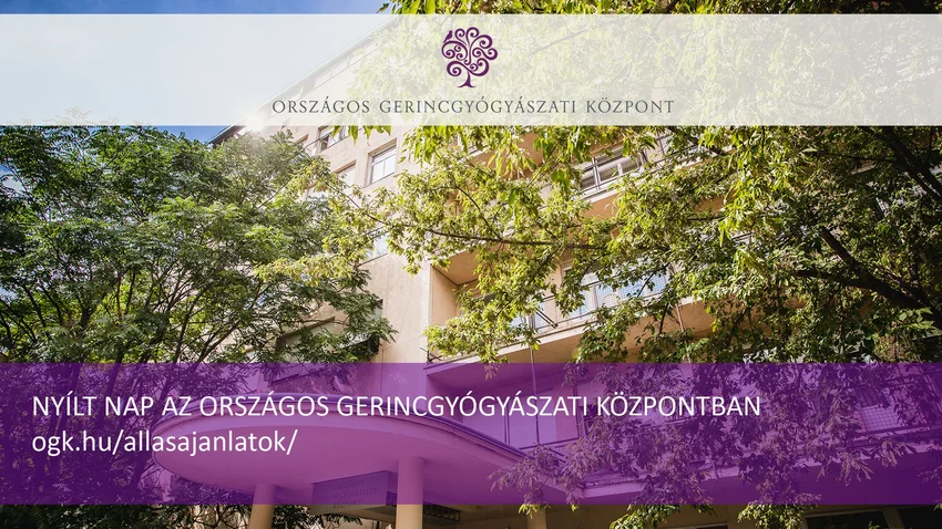 Az Országos Gerincgyógyászati Központ bejárata.